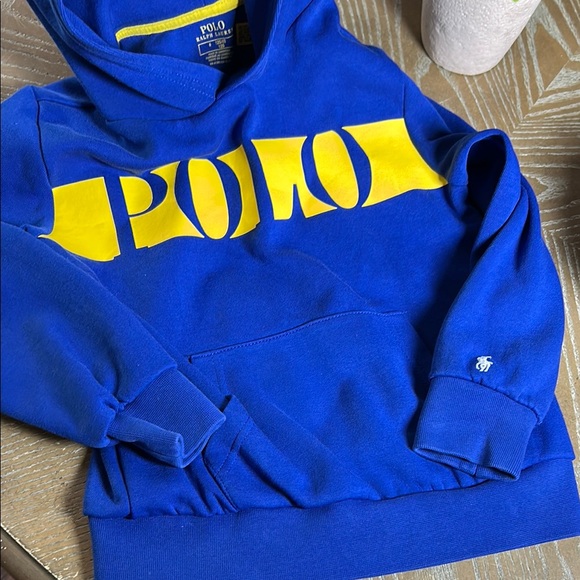 Polo Ralph Lauren Other - Little Boys Polo by Ralph Lauren Blue and Yellow Hoodie Sweatshirt Size 6